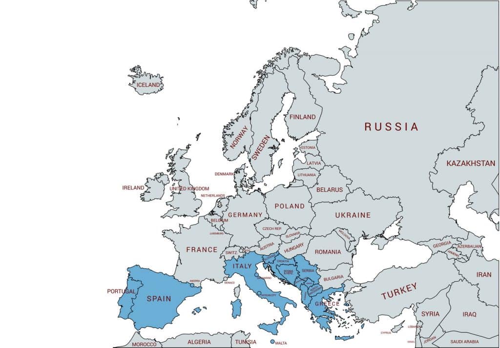 map southern europe 1024x713