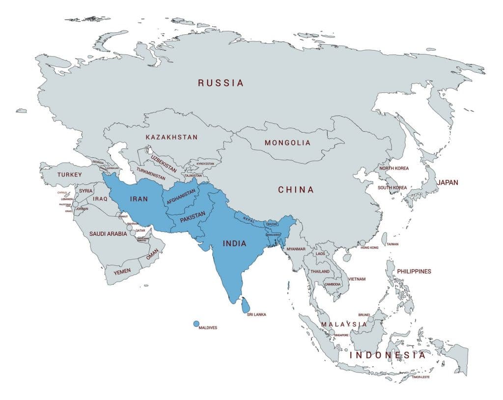 map southern asia 1024x814